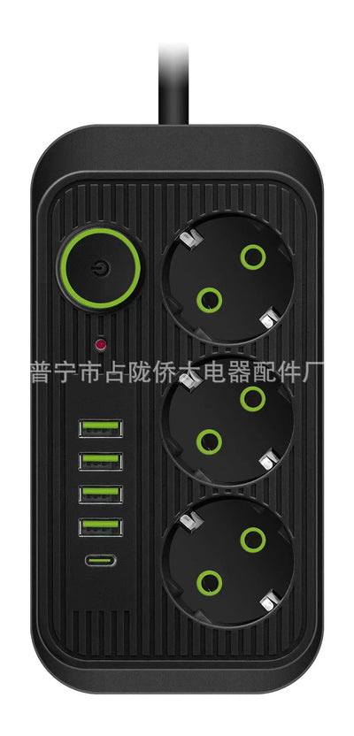 Foreign trade supply European standard power strip USB German standard high-power socket