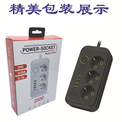 Foreign trade supply European standard power strip USB German standard high-power socket